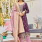 Salwar Suit Banarasi Silk Purple Woven Salwar Kameez