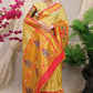Classic Banarasi Silk Yellow Weaving Saree