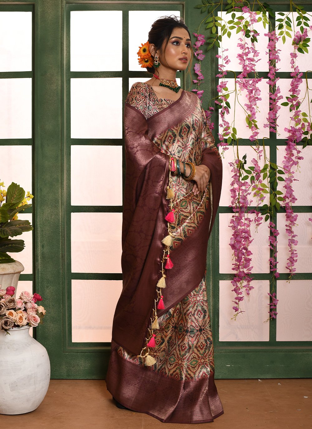 Classic Banarasi Silk Multi Colour Woven Saree