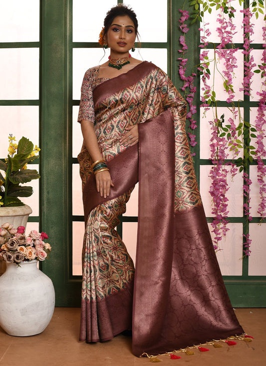 Classic Banarasi Silk Multi Colour Woven Saree