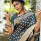Classic Banarasi Silk Grey Woven Saree