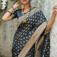 Classic Banarasi Silk Grey Woven Saree