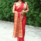 Classic Pure Silk Red Bandhej Saree