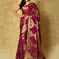 Bandhej Saree Silk Magenta Weaving Saree
