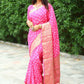 Trendy Saree Pure Silk Pink Bandhej Saree
