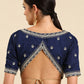 Designer Blouse Banglori Silk Blue Embroidered Blouse