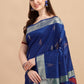 Classic Banglori Silk Raw Silk Blue Sequins Saree