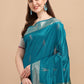 Classic Banglori Silk Raw Silk Turquoise Sequins Saree