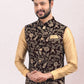 Kurta Payjama With Jacket Art Banarasi Silk Beige Wine Thread Mens