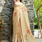 Classic Brasso Beige Fancy Work Saree