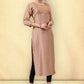 Casual Kurti Silk Beige Woven Kurtis