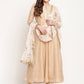 Gown Chanderi Beige Lace Gown