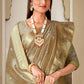 Contemporary Handloom Silk Beige Embroidered Saree