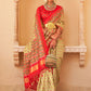 Contemporary Tussar Silk Beige Weaving Saree