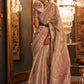 Contemporary Handloom Silk Beige Weaving Saree