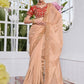 Trendy Saree Organza Satin Beige Embroidered Saree