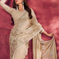 Trendy Saree Georgette Beige Fancy Work Saree