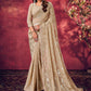 Trendy Saree Georgette Beige Fancy Work Saree