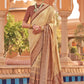 Trendy Saree Silk Beige Digital Print Saree