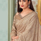 Designer Georgette Beige Sequins Saree