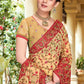 Classic Georgette Beige Embroidered Saree
