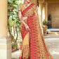 Classic Georgette Beige Embroidered Saree
