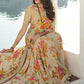 Classic Georgette Beige Print Saree