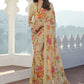 Classic Georgette Beige Print Saree