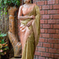 Classic Cotton Silk Beige Jacquard Work Saree
