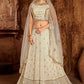 Lehenga Choli Viscose Beige Embroidered Lehenga Choli