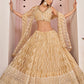 Lehenga Choli Net Beige Embroidered Lehenga Choli