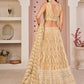 Lehenga Choli Net Beige Embroidered Lehenga Choli