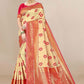 Classic Banarasi Silk Beige Jacquard Work Saree