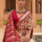 Trendy Saree Patola Silk Beige Foil Print Saree