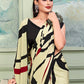 Trendy Saree Crepe Silk Beige Print Saree