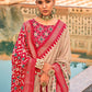Classic Silk Beige Hand Work Saree