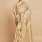 Classic Linen Beige Woven Saree