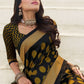 Trendy Saree Silk Black Gold Digital Print Saree