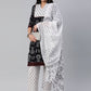 Salwar Suit Cotton Black White Block Print Salwar Kameez
