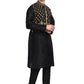 Kurta Pyjama Art Dupion Silk Black Embroidered Mens