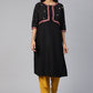Casual Kurti Crepe Silk Black Print Kurtis