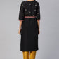 Casual Kurti Crepe Silk Black Print Kurtis