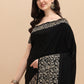 Classic Banglori Silk Raw Silk Black Woven Saree