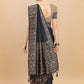 Trendy Saree Banglori Silk Raw Silk Black Woven Saree