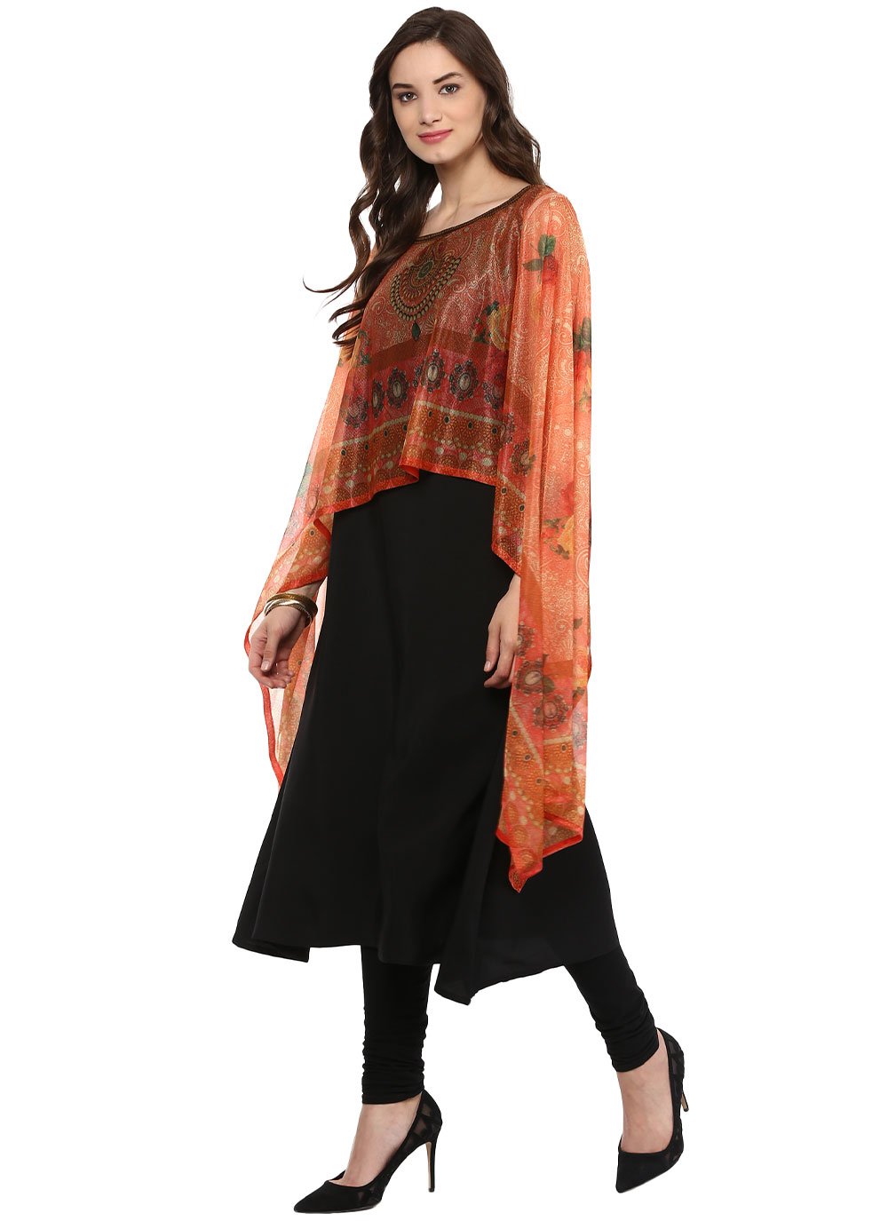 Casual Kurti Crepe Silk Black Digital Print Kurtis