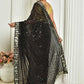 Designer Georgette Black Embroidered Saree