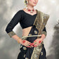 Trendy Saree Art Silk Kanjivaram Silk Black Weaving Saree