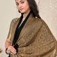 Contemporary Chinon Silk Black Patch Border Saree