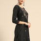 Salwar Suit Chinon Black Embroidered Salwar Kameez