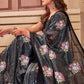 Classic Georgette Black Booti Saree